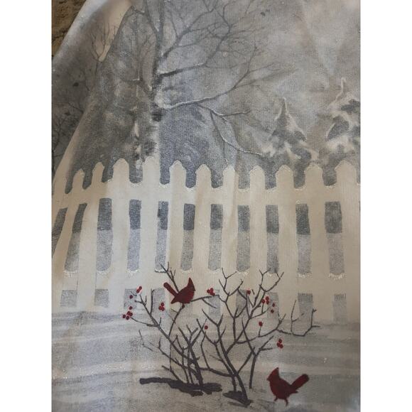 Vintage Button Front Women’s Sweater Outdoor Winter Scene Cardinals Snow NWT XL - Picture 7 of 7